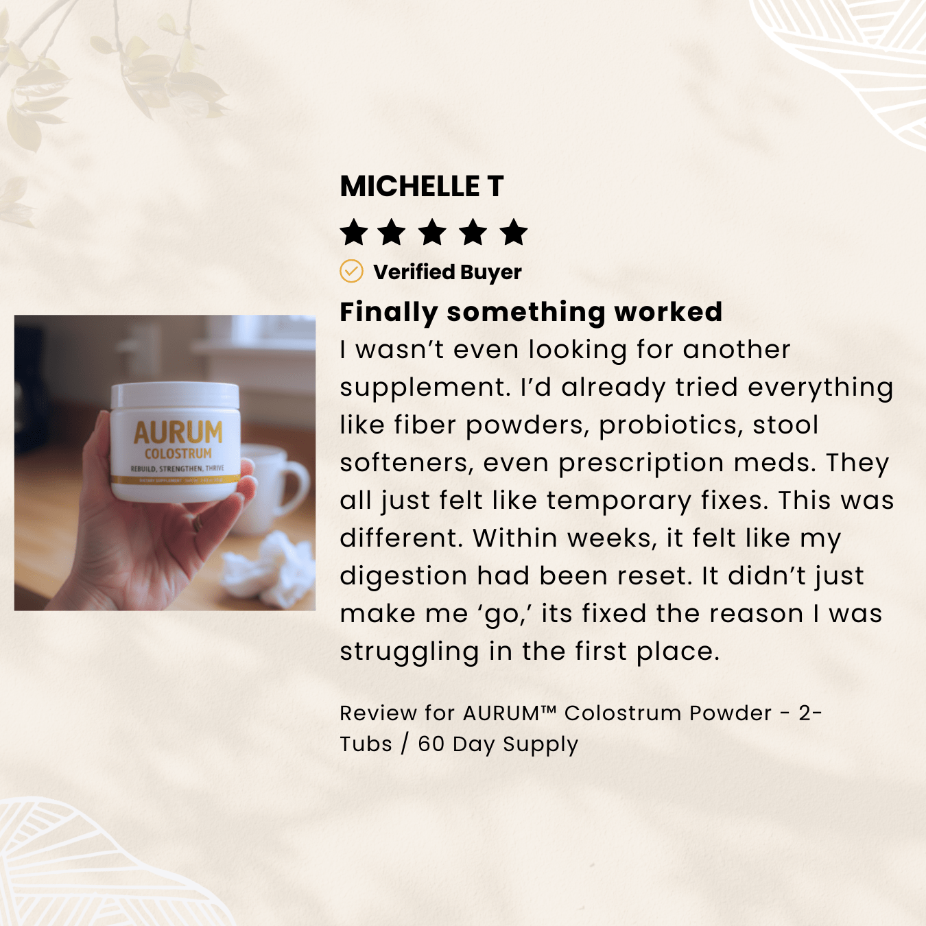 AURUM™ Unflavored Colostrum Powder