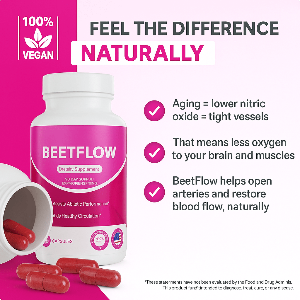 BeetFlow – Natural Nitric Oxide Booster for Daily Energy & Focus