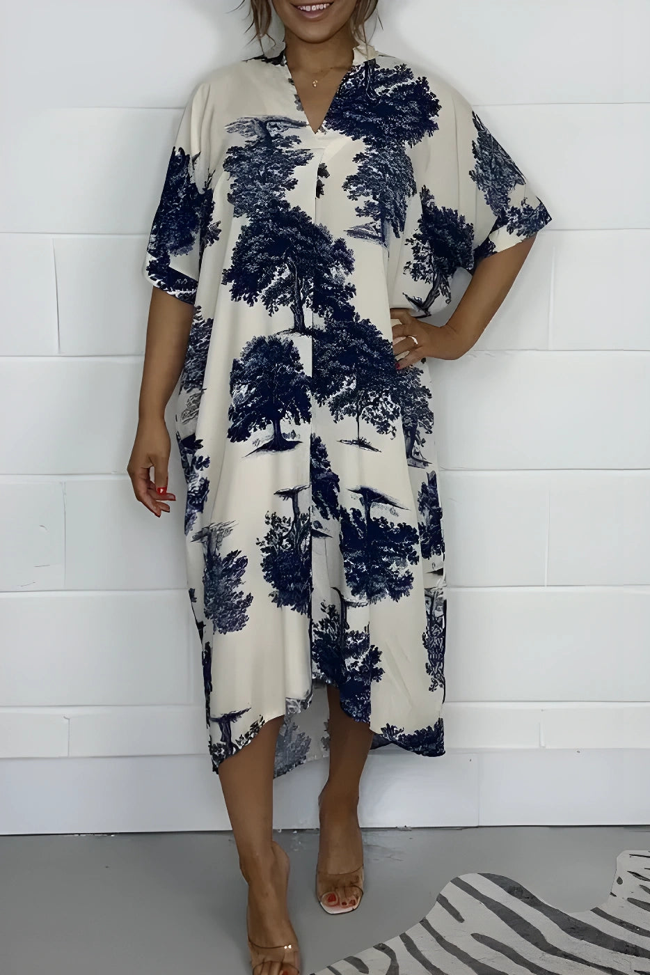 Oversized Midi Tree Dress